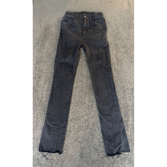 Favorite Daughter Denim - Favorite Daughter The Valentina High Rise Straight‎ Leg Jeans Black Wash Size 25